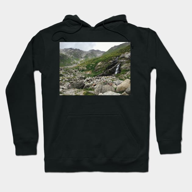 Hiking The Alps Hoodie by visualspectrum